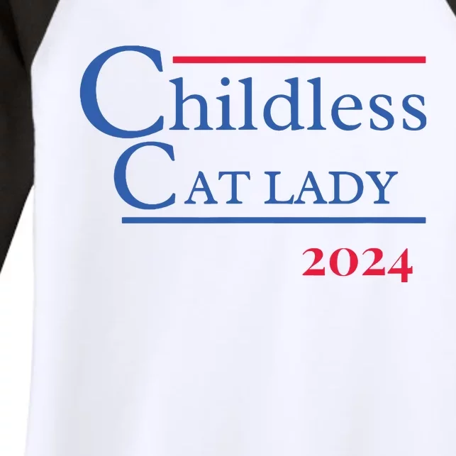 2024 Childless Cat Lady Women's Tri-Blend 3/4-Sleeve Raglan Shirt