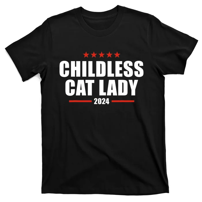 2024 Childless Cat Lady For President T-Shirt