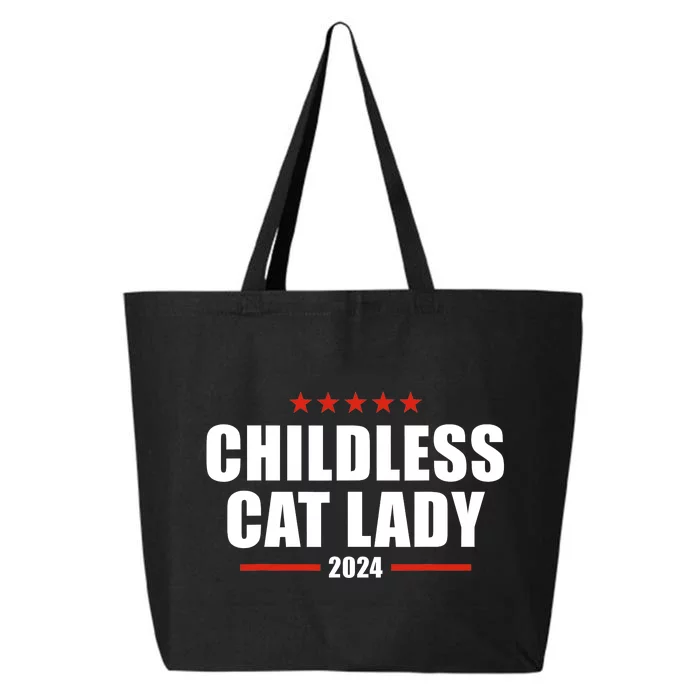 2024 Childless Cat Lady For President 25L Jumbo Tote