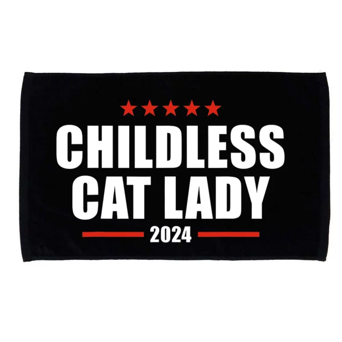 2024 Childless Cat Lady For President Microfiber Hand Towel