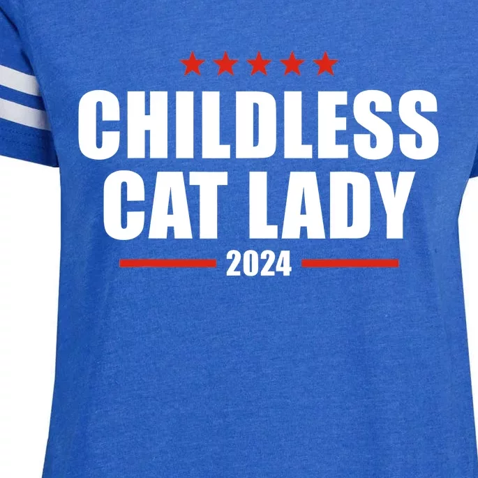 2024 Childless Cat Lady For President Enza Ladies Jersey Football T-Shirt