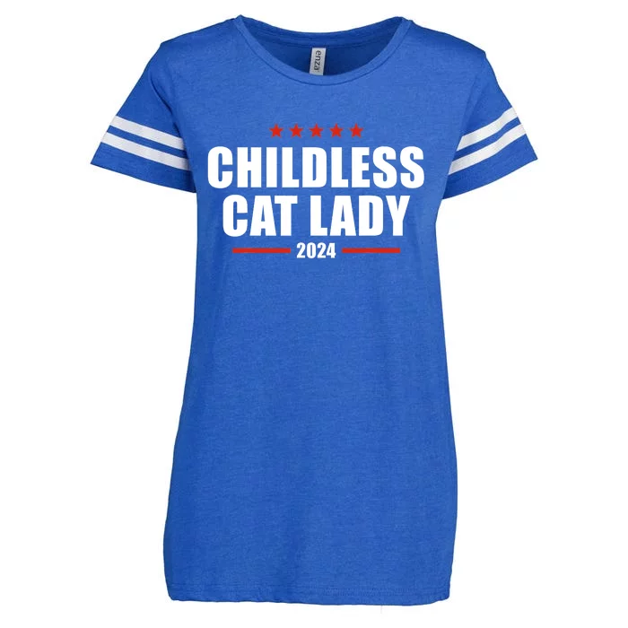 2024 Childless Cat Lady For President Enza Ladies Jersey Football T-Shirt