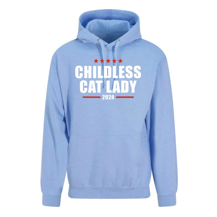 2024 Childless Cat Lady For President Unisex Surf Hoodie