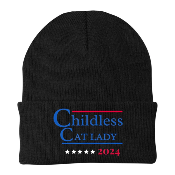 2024 Childless Cat Lady For President Knit Cap Winter Beanie