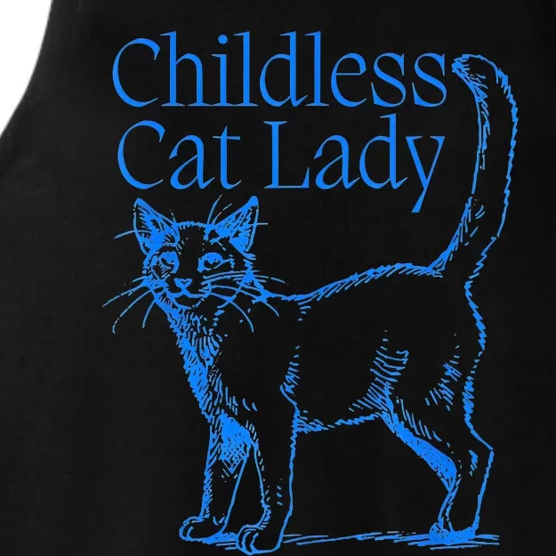 2024 Childless Cat Lady For President Ladies Tri-Blend Wicking Tank