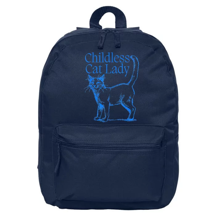 2024 Childless Cat Lady For President 16 in Basic Backpack