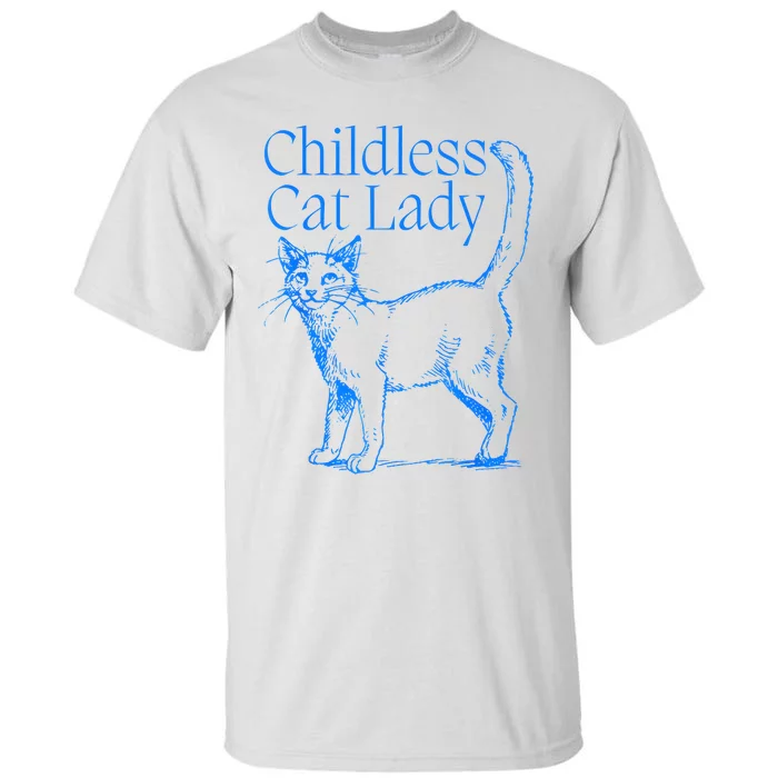 2024 Childless Cat Lady For President Tall T-Shirt