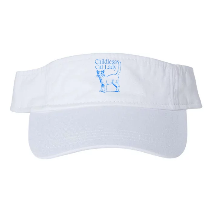 2024 Childless Cat Lady For President Valucap Bio-Washed Visor