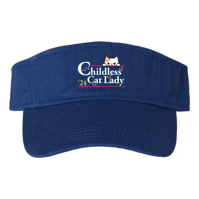 2024 Childless Cat Lady For President Valucap Bio-Washed Visor