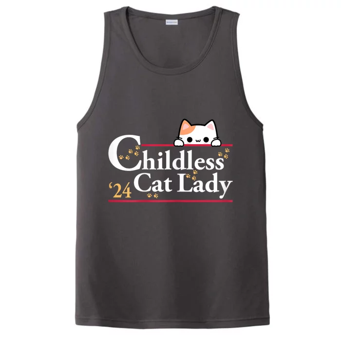 2024 Childless Cat Lady For President Performance Tank