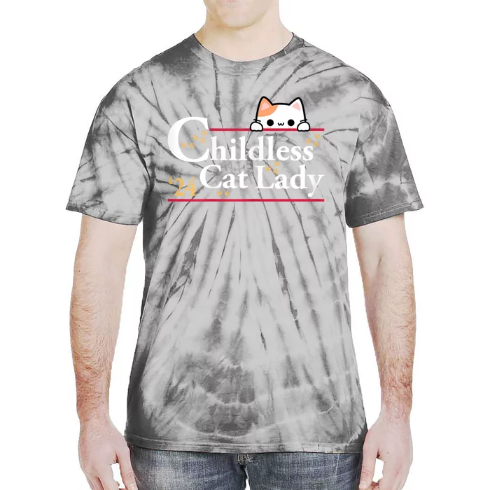 2024 Childless Cat Lady For President Tie-Dye T-Shirt