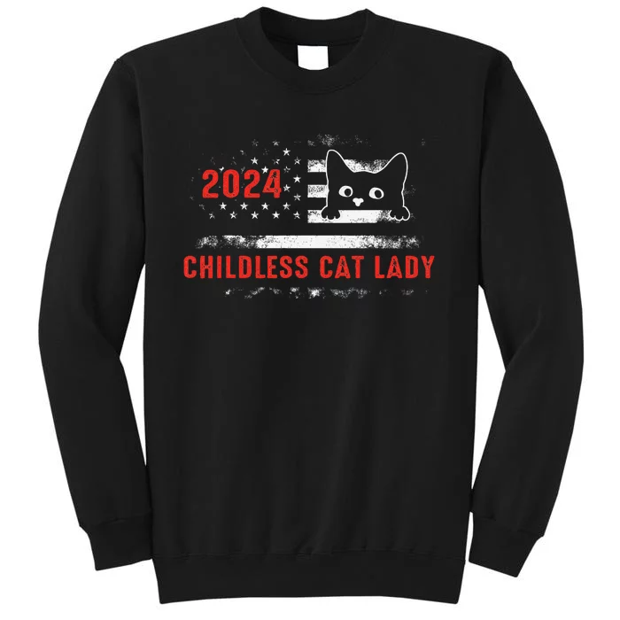 2024 Childless Cat Lady Tall Sweatshirt