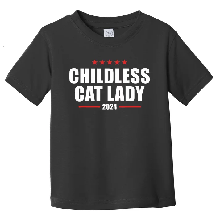 2024 Childless Cat Lady Toddler T-Shirt