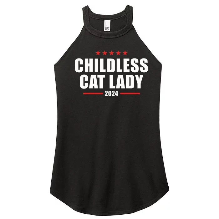 2024 Childless Cat Lady Women’s Perfect Tri Rocker Tank