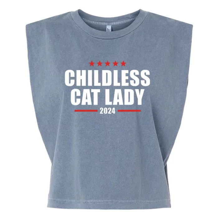 2024 Childless Cat Lady Garment-Dyed Women's Muscle Tee