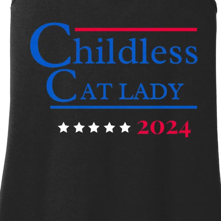 2024 Childless Cat Lady For President Ladies Essential Tank