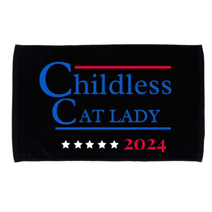 2024 Childless Cat Lady For President Microfiber Hand Towel