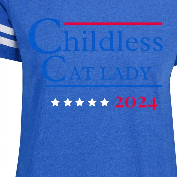 2024 Childless Cat Lady For President Enza Ladies Jersey Football T-Shirt