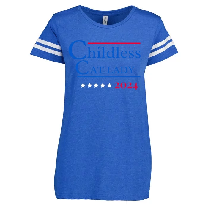 2024 Childless Cat Lady For President Enza Ladies Jersey Football T-Shirt