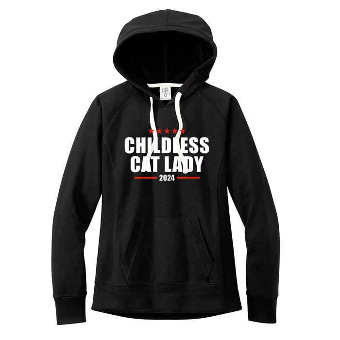 2024 Childless Cat Lady Women's Fleece Hoodie