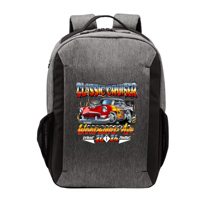 2024 Classic Cruiser Red Muscle Car Detroit To Pontiac Vector Backpack