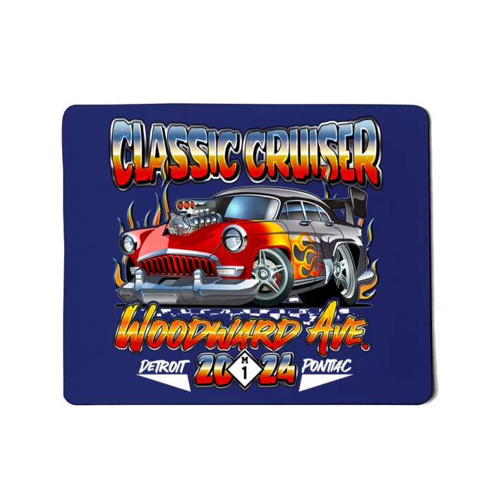 2024 Classic Cruiser Red Muscle Car Detroit To Pontiac Mousepad