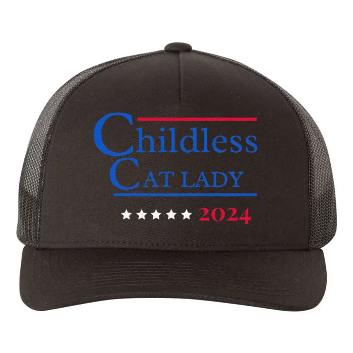 2024 Childless Cat Lady Gift Yupoong Adult 5-Panel Trucker Hat