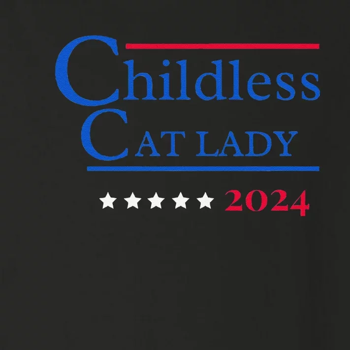 2024 Childless Cat Lady Gift Toddler Long Sleeve Shirt