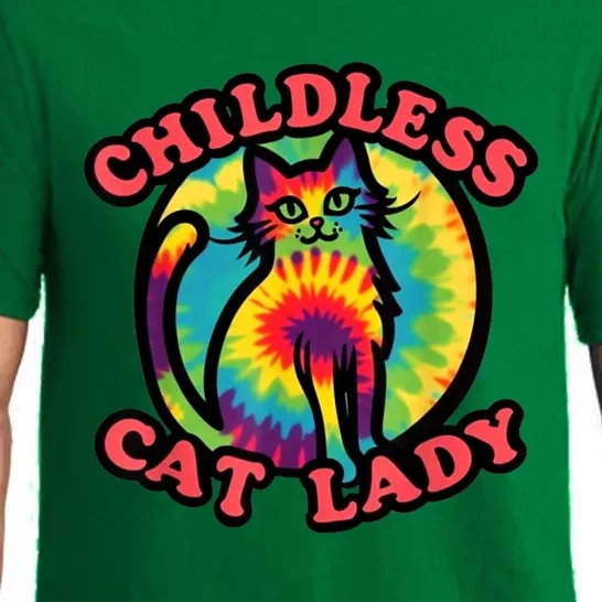 2024 Childless Cat Lady Design Ladies Is Voting Kamala Elect Pajama Set