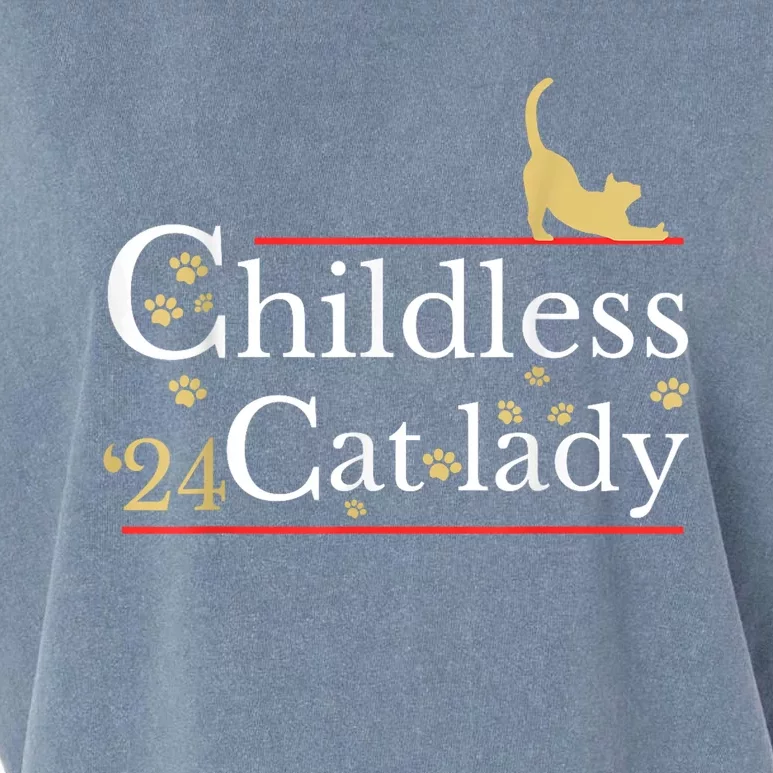 2024 Childless Cat Lady Garment-Dyed Women's Muscle Tee