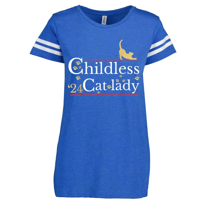 2024 Childless Cat Lady Enza Ladies Jersey Football T-Shirt