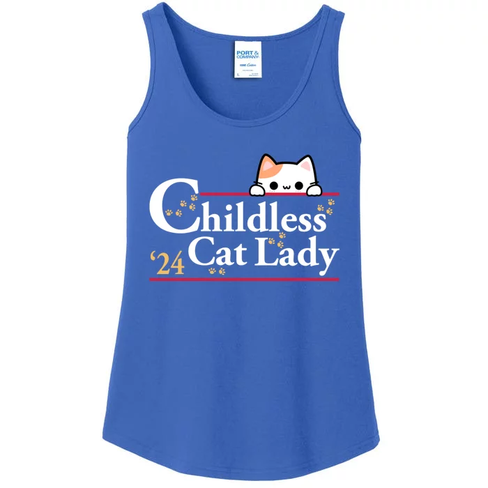 2024 Childless Cat Lady For President Ladies Essential Tank