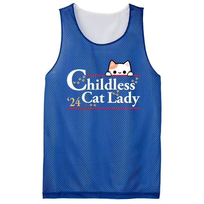 2024 Childless Cat Lady For President Mesh Reversible Basketball Jersey Tank