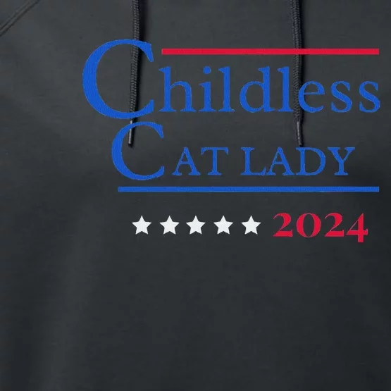 2024 Childless Cat Lady Performance Fleece Hoodie