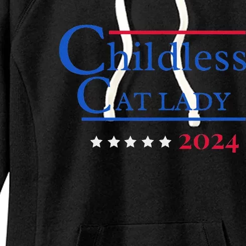 2024 Childless Cat Lady Women's Fleece Hoodie