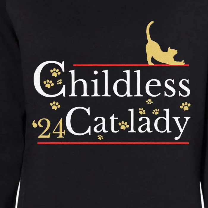 2024 Childless Cat Lady Womens California Wash Sweatshirt