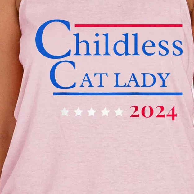 2024 Childless Cat Lady Raglan Women's Knotted Racerback Tank