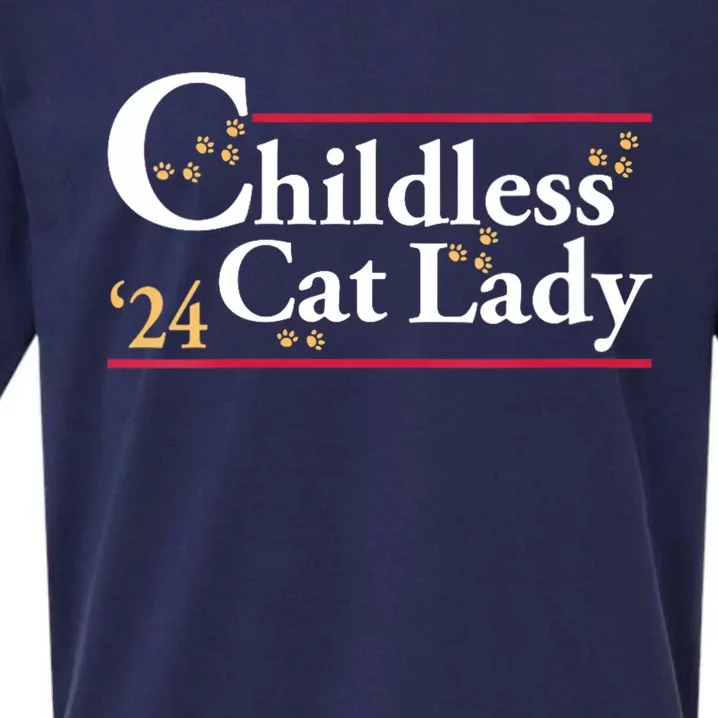 2024 Childless Cat Lady For President Sueded Cloud Jersey T-Shirt