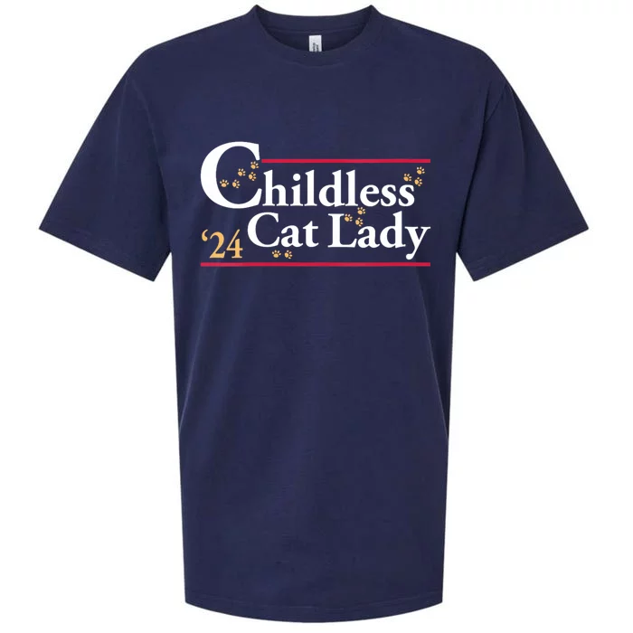 2024 Childless Cat Lady For President Sueded Cloud Jersey T-Shirt