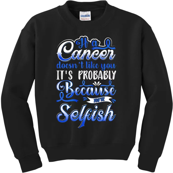 2022 Colon Cancer Awareness Kids Sweatshirt