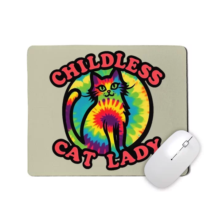 2024 Childless Cat Lady Design Ladies Is Voting Kamala Elect Gift Mousepad