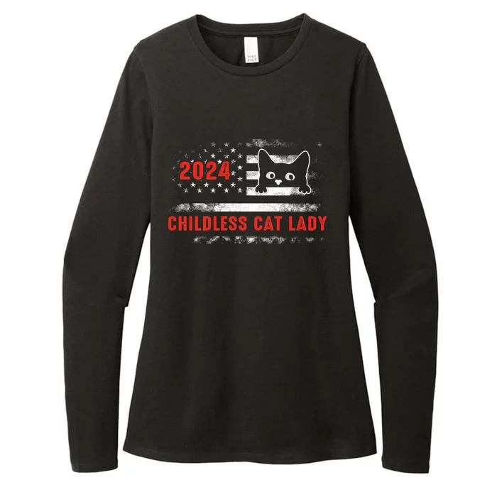 2024 Childless Cat Lady Womens CVC Long Sleeve Shirt