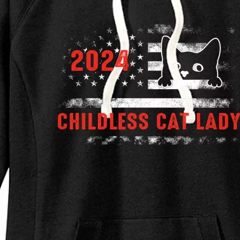 2024 Childless Cat Lady Women's Fleece Hoodie