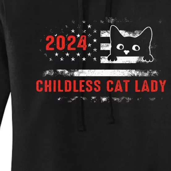 2024 Childless Cat Lady Women's Pullover Hoodie