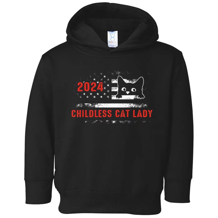 2024 Childless Cat Lady Toddler Hoodie