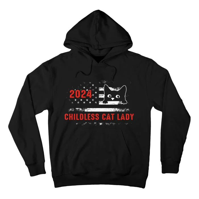 2024 Childless Cat Lady Tall Hoodie