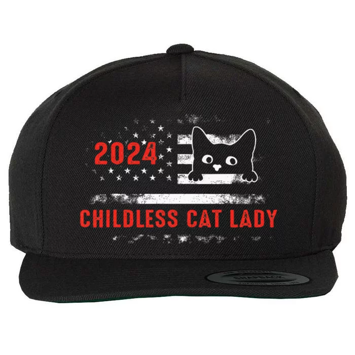 2024 Childless Cat Lady Wool Snapback Cap