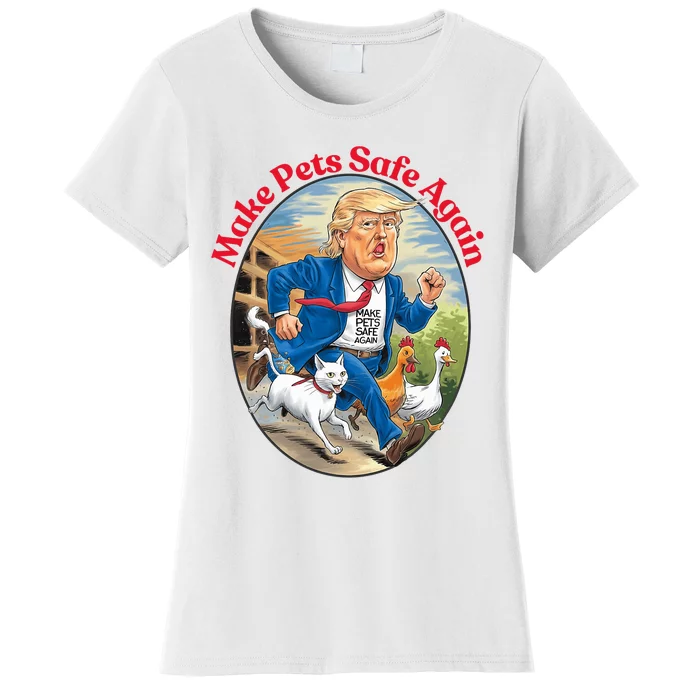 2024 Cats Dogs Make Pets Safe Again Democratic Republican Women's T-Shirt