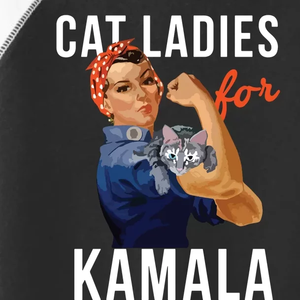 2024 Cat Ladies For Kamala Toddler Fine Jersey T-Shirt