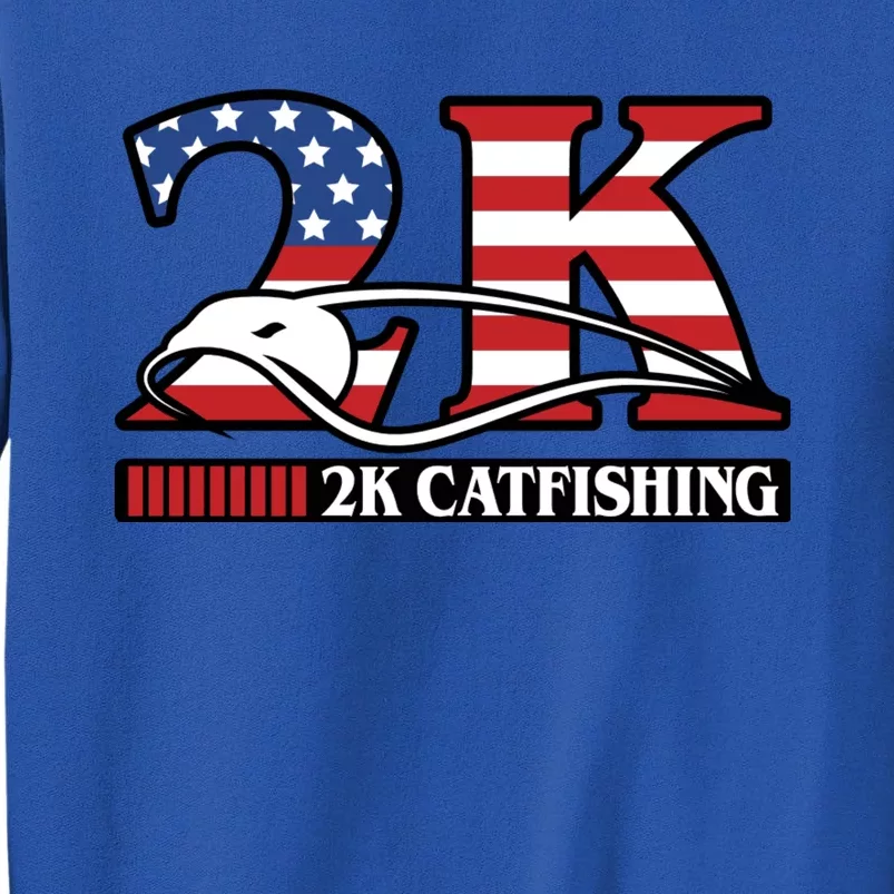 2k Catfishing Usa Flag Letters Fishing Tall Sweatshirt